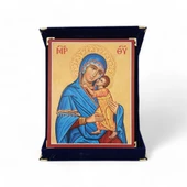 Mavi Madonna İkona Kadife Kutu thumbnail 1