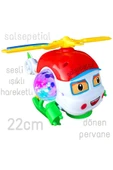 Sesli Işıklı Hareketli Helikopter Oyuncak Dönen Pervane Eğitici Oyuncak - 5