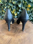 Pierre Cardin Önü ve Topuğu Taşlı Siyah Stiletto 52610 - 3