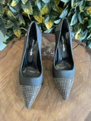 Pierre Cardin Önü ve Topuğu Taşlı Siyah Stiletto 52610 - 2