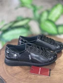 Pierre Cardin Bağcıklı Siyah Rugan Sneaker Ayakkabı 52245 thumbnail 1