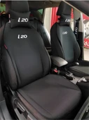 Hyundai I20 Nakışlı Ön 2'li Oto Koltuk Minderi 2 Adet Boyun Yastığı 2 Adet Kemer Pedi - 1