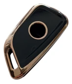 Bmw Tipli KD Keydiy NB29 Uyumlu Kumanda Anahtar Kılıfı Oto Anahtarlık Siyah Gold thumbnail 3