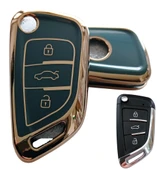 Bmw Tipli KD Keydiy NB29 Uyumlu Kumanda Anahtar Kılıfı Oto Anahtarlık Gri Gold thumbnail 1