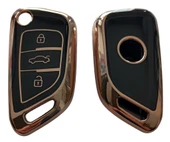 Bmw Tipli KD Keydiy NB29 Uyumlu Kumanda Anahtar Kılıfı Oto Anahtarlık Siyah Gold thumbnail 4