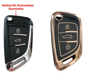 Bmw Tipli KD Keydiy NB29 Uyumlu Kumanda Anahtar Kılıfı Oto Anahtarlık Siyah Gold thumbnail 5