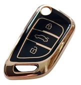 Bmw Tipli KD Keydiy NB29 Uyumlu Kumanda Anahtar Kılıfı Oto Anahtarlık Siyah Gold thumbnail 2