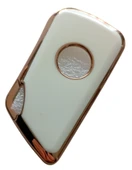 Cadillac Tipli KD Keydiy NB30 Uyumlu Kumanda Anahtar Kılıfı Oto Anahtarlık Beyaz Gold - 3