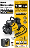 SGS ARAÇ HAVA KOMPRESÖRÜ 12V 100 PSI (BASINÇ GÖSTERGELİ) - 2