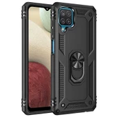 Galaxy M12 Kılıf Zore Vega Yüzüklü Standlı Zırh Kılıf thumbnail 2