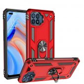 Oppo Reno 4 Lite Kılıf Zore Vega Yüzük Standlı Zırh Kılıf - 8