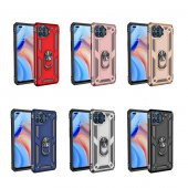 Oppo Reno 4 Lite Kılıf Zore Vega Yüzük Standlı Zırh Kılıf - 11