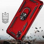 Galaxy A01 Core Kılıf Zore Vega Yüzüklü Standlı Zırh Kılıf thumbnail 9