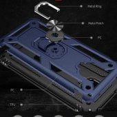 Xiaomi Redmi Note 9 Pro Kılıf Zore Vega Yüzüklü Standlı Zırh Kılıf - 9