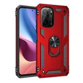 Xiaomi Poco F3 Kılıf Zore Vega Yüzüklü Standlı Zırh Kılıf thumbnail 9