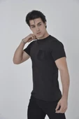 Erkek File Cepli Slim fit T-shirt - Siyah - 3
