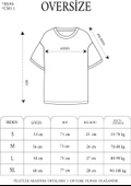 Unisex Basic Bisiklet Yaka Oversize T-Shirt - Füme - 2