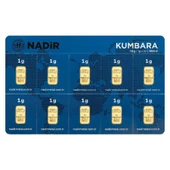 AgaKulche Kumbara 10 x 1 gr 995 24 Ayar Nadir Külçe Altın - 1