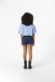 Squid Game Player 001 Bebe Mavi Kadın Crop Tshirt - 5