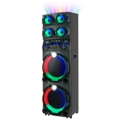 Zore GD-2126 Dijital LED Göstergeli FM Radyolu Mikrofonlu RGB TWS Çift 12 inç Stereo Bass Kablosuz Karaoke Hoparlör thumbnail 4