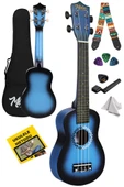 Midex UKX-600BL Sunburs Efektli Maun Concert Ukulele Full Set - 1