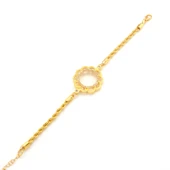 Çeyrek Altın Çerçeve Bileklik Çelik Altın Kaplama Çiçek Burgu Model BLK-1110 thumbnail 4