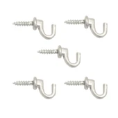 Çengelli Duvar Dolap Çekmece Kapı Metal Anahtar Askı Anahtarlık Askısı Vidalı (5 ADET) thumbnail 5