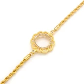 Çeyrek Altın Çerçeve Bileklik Çelik Altın Kaplama Çiçek Burgu Model BLK-1110 thumbnail 3