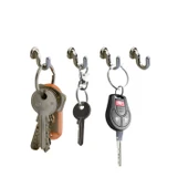 Çengelli Duvar Dolap Çekmece Kapı Metal Anahtar Askı Anahtarlık Askısı Vidalı (5 ADET) thumbnail 4