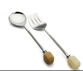Mikasa Moor Rayn Gümüş 2li Salata Servis Seti P327.802037 - 1