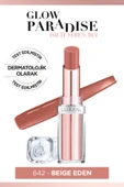 3 Adet Loreal Paris Glow Paradise Lipstick 642 Beige Eden ve ROSIE thumbnail 3