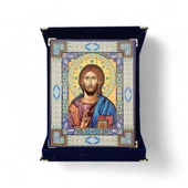 Süslemeli Mesih İkona Kadife Kutu thumbnail 1