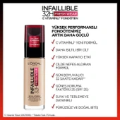 3 Adet Loreal Paris Infaillible 32H Fresh Wear Fondöten 125 Natural Beige ve ROSIE thumbnail 2