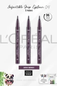 3 Adet Loreal Paris Infaillible Grip Eyeliner 04 Dew Berry ve ROSIE Pamuk thumbnail 1