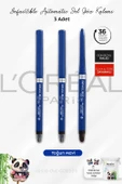 3 Adet Loreal Paris Infaillible Grip Automatic Jel Göz Kalemi Yoğun Mavi ve ROSIE - 1