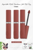3 Adet Loreal Paris Infaillible Matte Likit Mat Ruj - 150 Lazy Sunday ve ROSIE Pamuk - 1