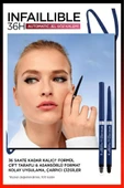 3 Adet Loreal Paris Infaillible Grip Automatic Jel Göz Kalemi Yoğun Mavi ve ROSIE - 3