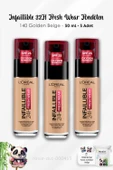 3 Adet Loreal Paris Infaillible 32H Fresh Wear Fondöten - 140 Golden Beige ve ROSIE - 1