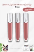 3 Adet Loreal Paris Brilliant Signature Plump in Gloss Ruj 412 Heighten ve ROSIE thumbnail 1