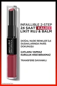 3 Adet Loreal Paris Infaillible 24H Kalıcı Likit Ruj & Balm 804 Metro-Proof Rose ve ROSIE thumbnail 2