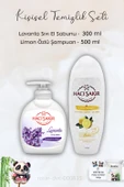 Hacı Şakir Lavanta Dinlendirici Sıvı Sabun 300 ml, Limonlu Şampuan 500 ml ve ROSIE - 1