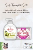 Hacı Şakir Zeytinyağlı Sıvı Sabun 300 ml, Leylak Kokulu Banyo Sabunu 4 x 150 gr ve ROSIE thumbnail 1