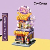 Keeppley City Corner K28001 Folding Fan Shop Yelpaze Dükkanı Yapı Blokları Oyuncak Seti - 4