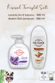 Hacı Şakir Lavanta Dinlendirici Sıvı Sabun 300 ml, Bademli Şampuan 500 ml ve ROSIE - 1