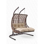 Capri Swing Bodrum Double Çiftli Rattan Bahçe Salıncağı | Rehome - 3