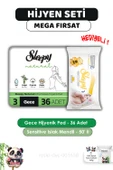 Sleepy Natural Ultra Hassas Hijyenik Ped Gece 36 Adet, Sensitive 50'li Islak Mendil ve ROSIE thumbnail 1