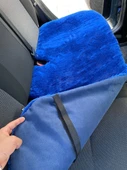Yumuşak Tüylü Peluş Serme Oto Koltuk Minder Arka Mavi - 4