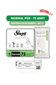 Sleepy Natural Ultra Hassas Hijyenik Ped Normal 72 Adet, Natural 60'lı Islak Mendil ve ROSIE thumbnail 1