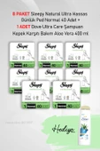 Sleepy Natural Günlük Ped Normal 40 Adet X 8 ve Dove 400 ml - 1
