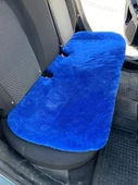 Yumuşak Tüylü Peluş Serme Oto Koltuk Minder Arka Mavi - 2